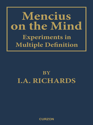 cover image of Mencius on the Mind